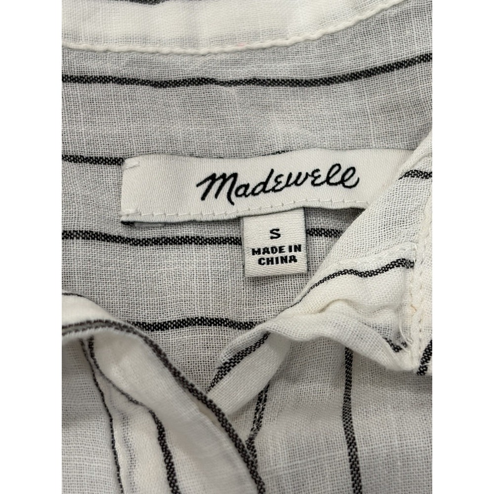 Madewell Womens Hilltop Shirt Floral Embroidery Coastal Minimalist White XXS - Picture 2 of 8